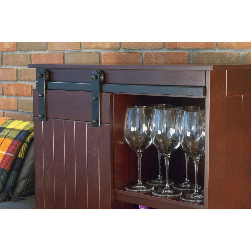 Alt View 3. Northbeam - Oxford Bar Cabinet - Brown.