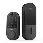 TP-Link - Tapo DL110 Smart Wi-Fi Deadbolt Lock - Lock/Unlock using Keypad, App, or Fingerprint Recognition - Replaces Most Locks - Black