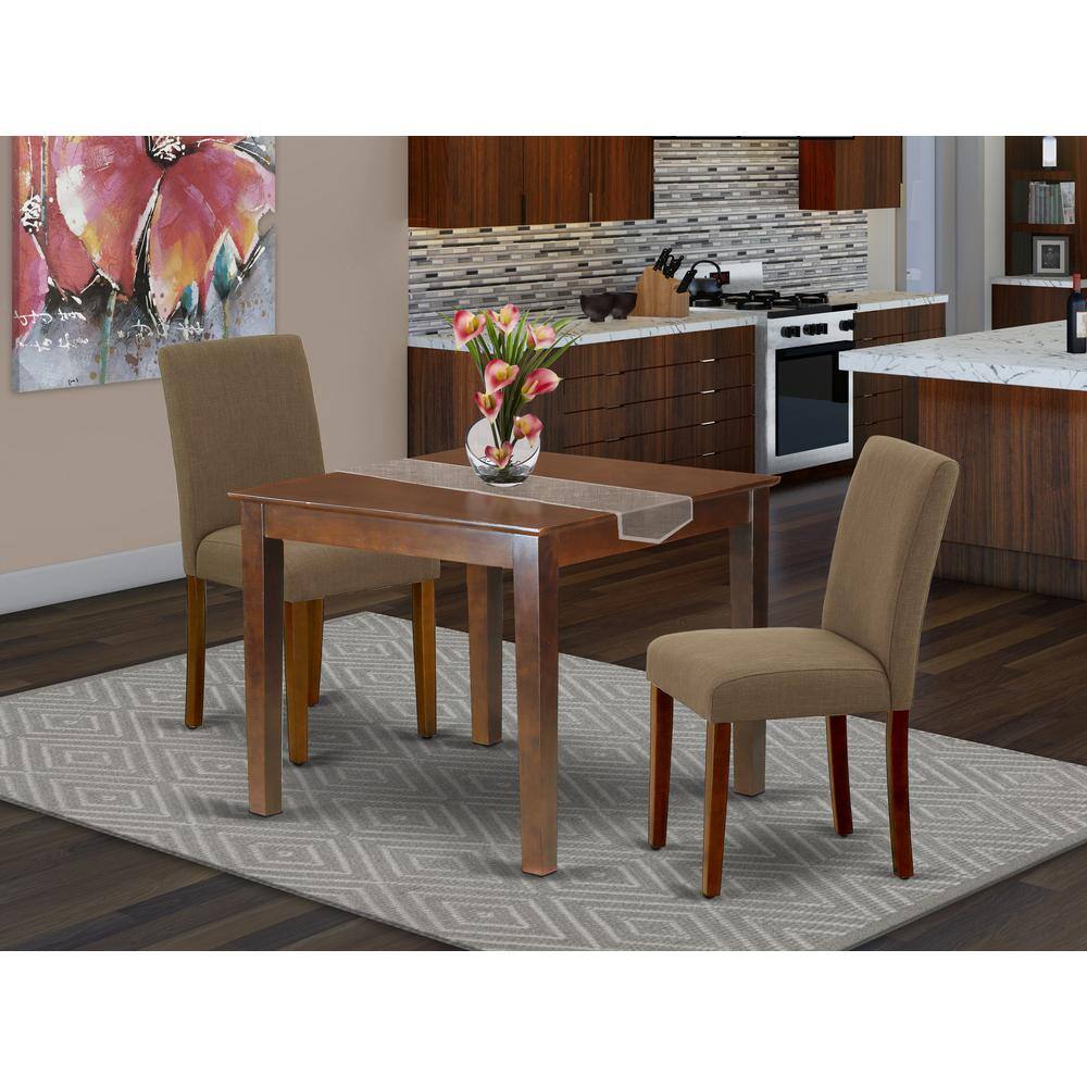 Left. East West Furniture - Dining Room Set Mahogany - Brown.