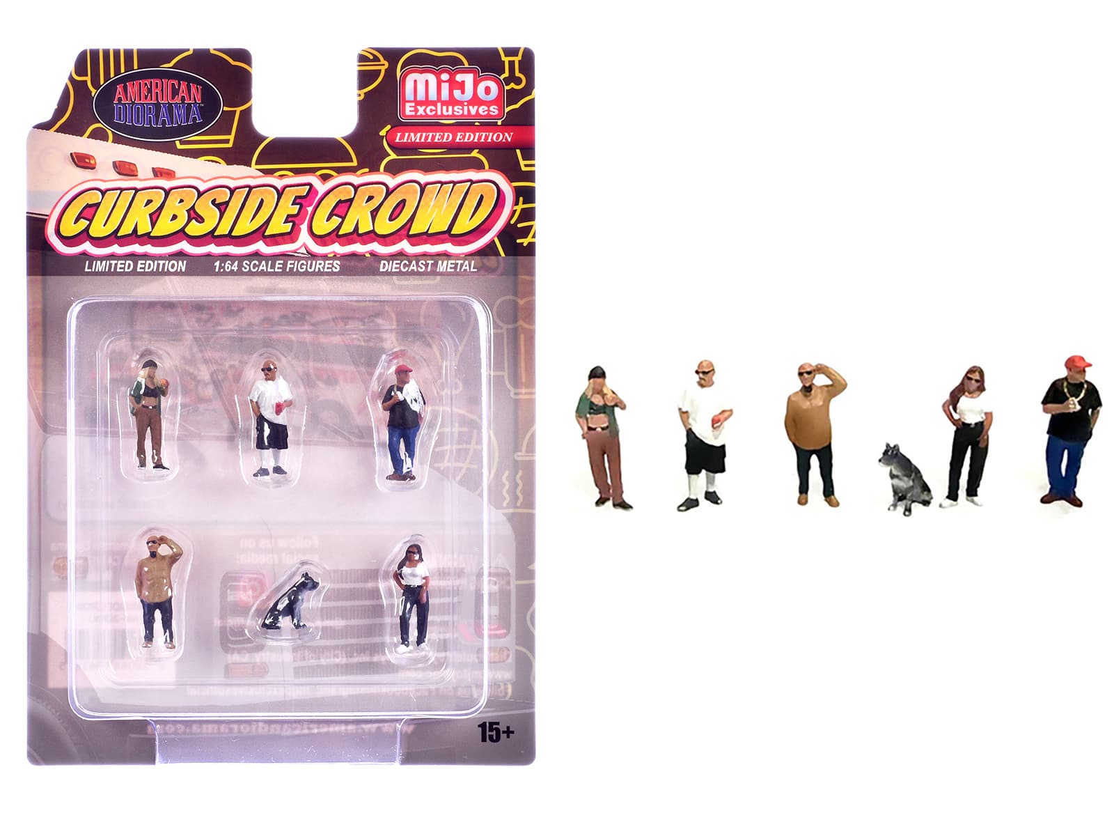 """Curbside Crowd"" 6 piece Diecast Figure Set (6 Figures) Limited Edition for 1/64 scale models by American Diorama" price history on PriceWatchPro
