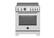 Front. Bertazzoni - 30" Professional Series range - Electric self clean oven - 4 induction zones - Stainless Steel.