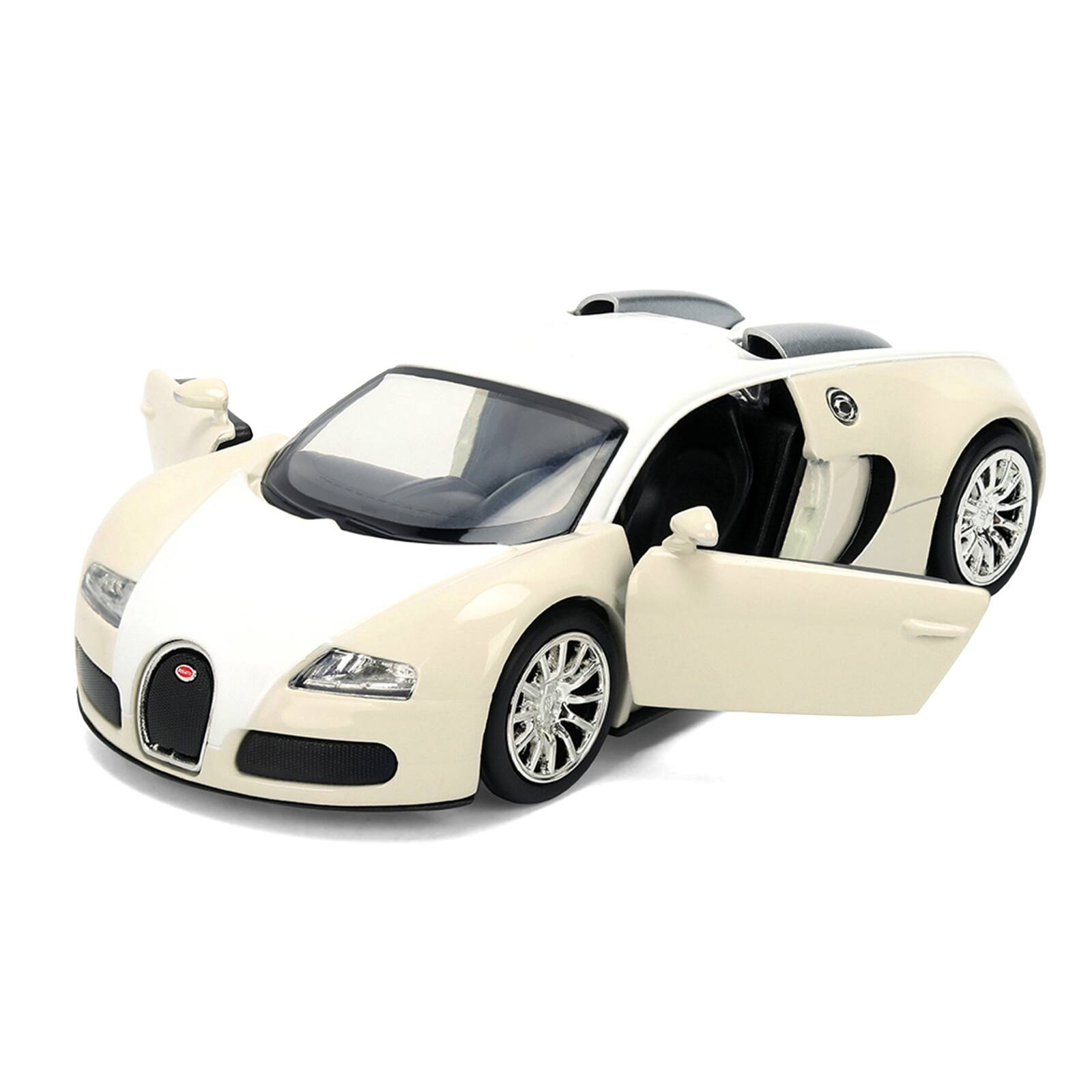 Alt View 1. Jada - 2011 Bugatti Veyron White and Tan "Furious 7" 2015 Movie "25 Years of Fast & Furious" Series 1/32 Car by Jada.