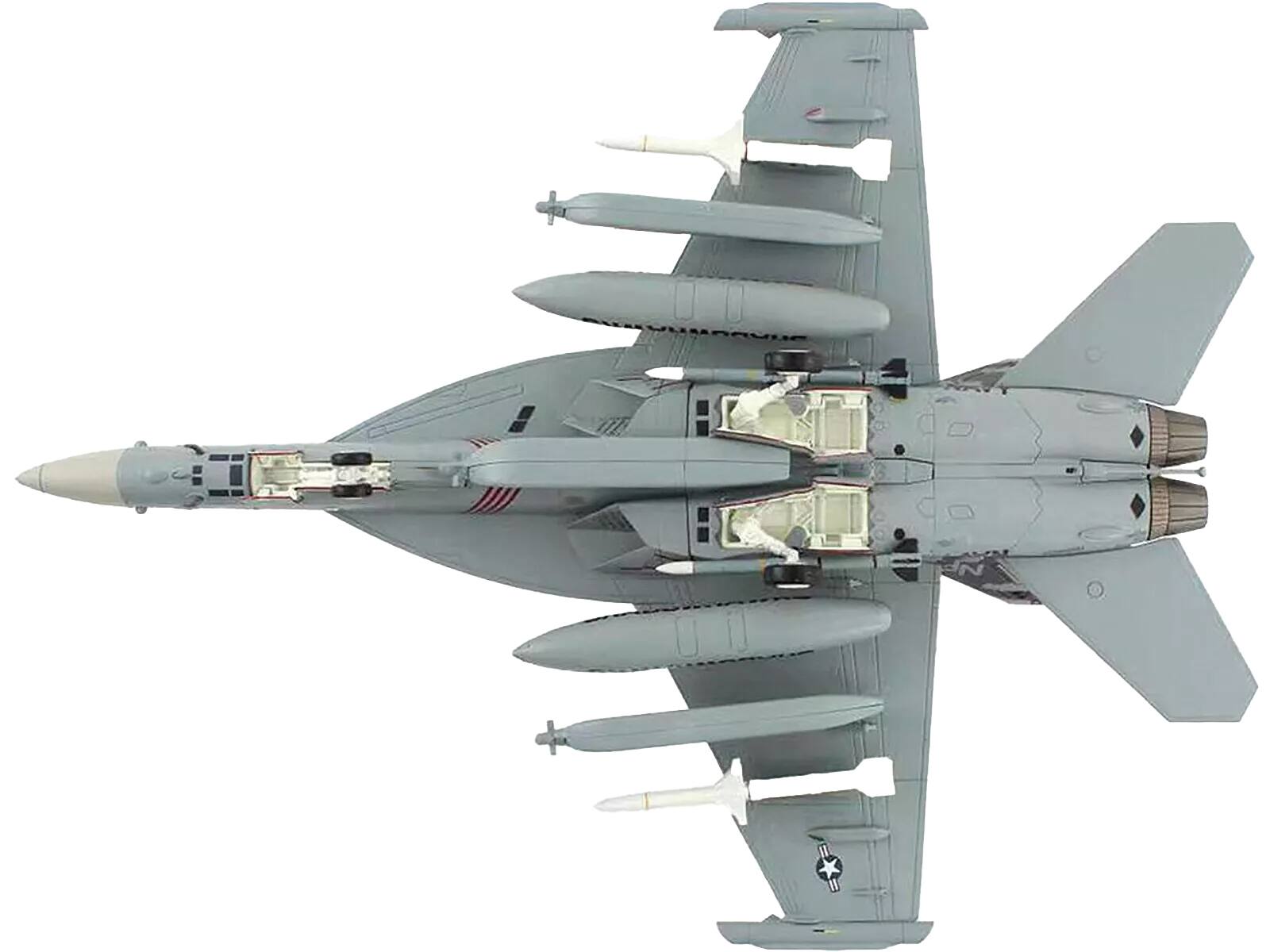 Left. Hobby Master - Boeing EA-18G Growler "VAQ-141 Shadowhawks USS George Washington" 2013 US Navy "Air Power Series" 1/72 - Light Green.