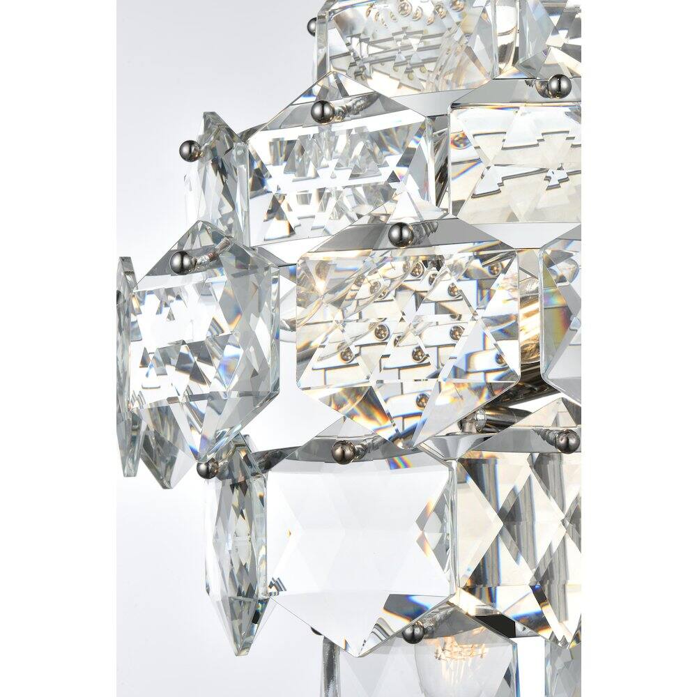 Alt View 2. Elegant Lighting - Adaline 18 Inch Wall Sconce In Chrome - Chrome And Clear.