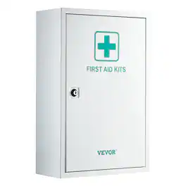 VEVOR - 3-Shelf First Aid Cabinet, 1000 Pieces, Large Capacity First Aid Kit, Wall Mounted Medicine Cabinet, OSHA & ANSI 2015 - White