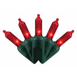 Celebrations - Platinum LED T5 50 ct String Christmas Lights 25 ft - Red