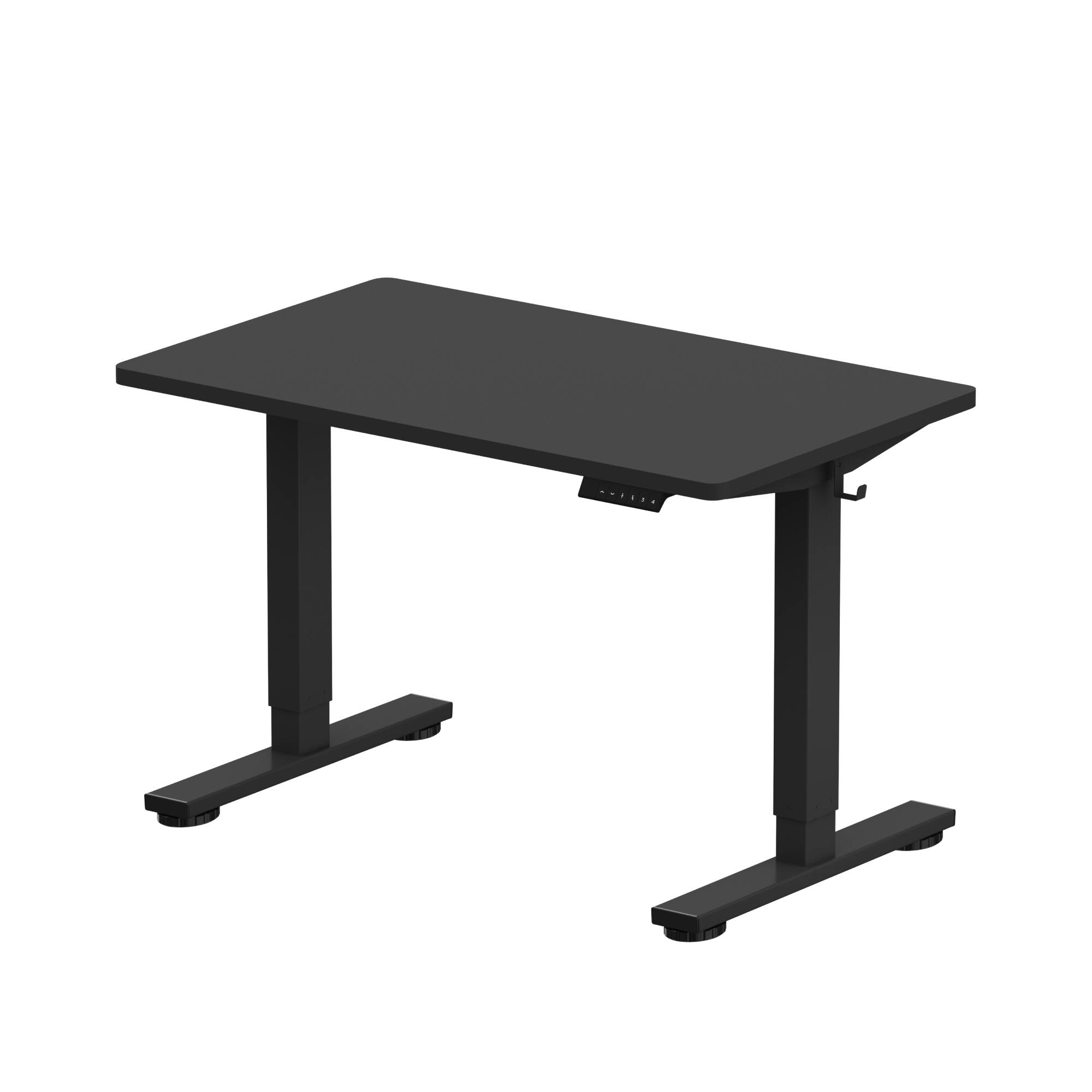 Angle. FlexiSpot - FlexiSpot E2 42''W Electric Adjustable Standing Desk Chipboard, Black/Black - Black.