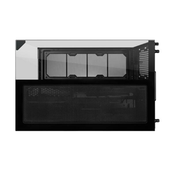 Alt View 1. Lian Li - O11 Vision-M O11VMX Dual-chamber Design Pre-installed 140 mm Fan Micro ATX Case - Black.