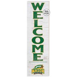 Jardine - George Mason Patriots 10'' x 35'' Indoor/Outdoor Welcome Sign - White