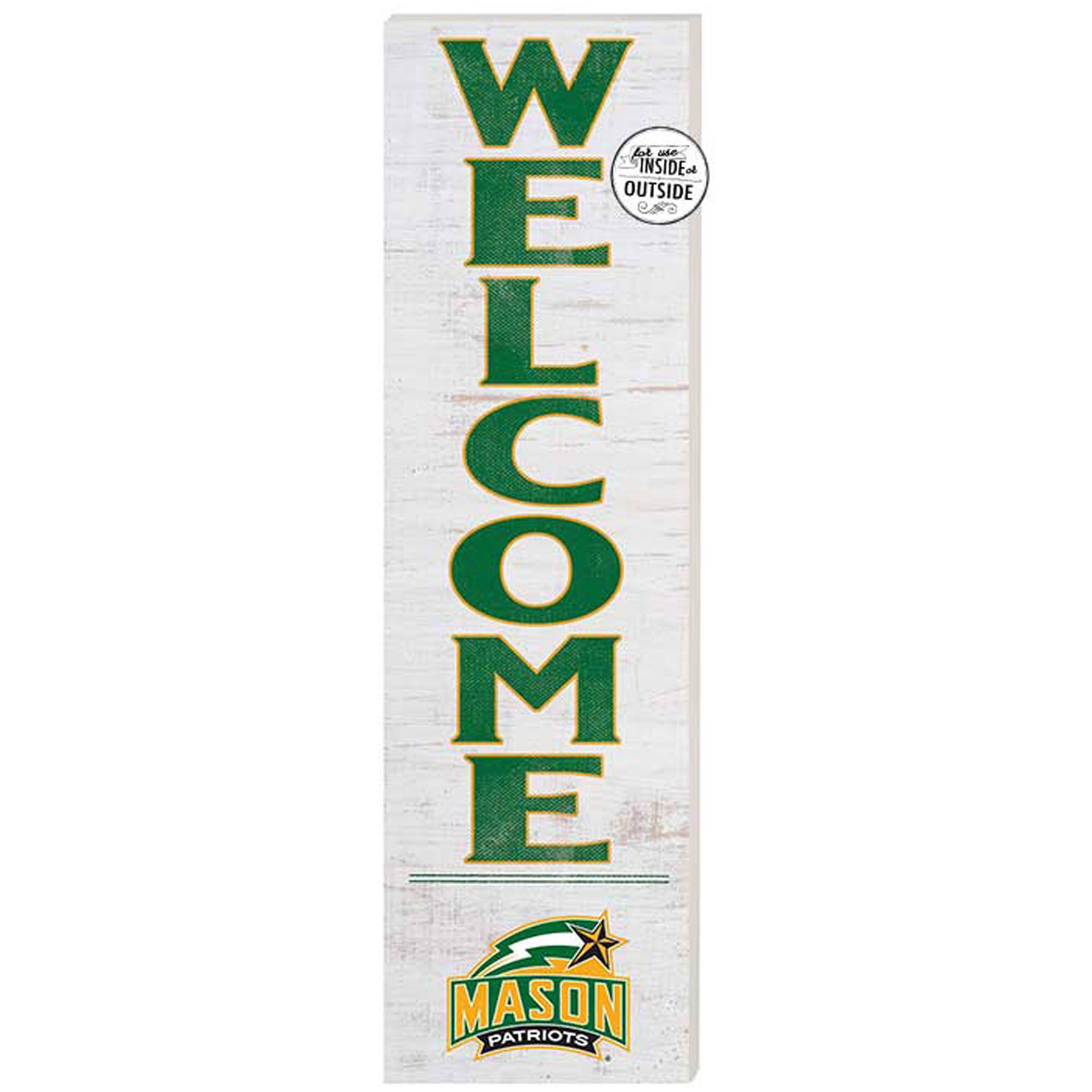 White George Mason Patriots 10'' x 35'' Indoor/Outdoor Welcome Sign