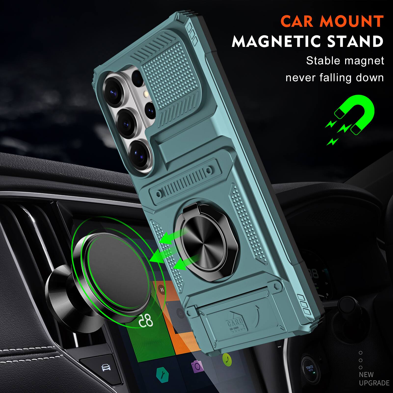 CAR MOUNT MAGNETIC STAND  
Stable magnet never falling down  
NEW UPGRADE
