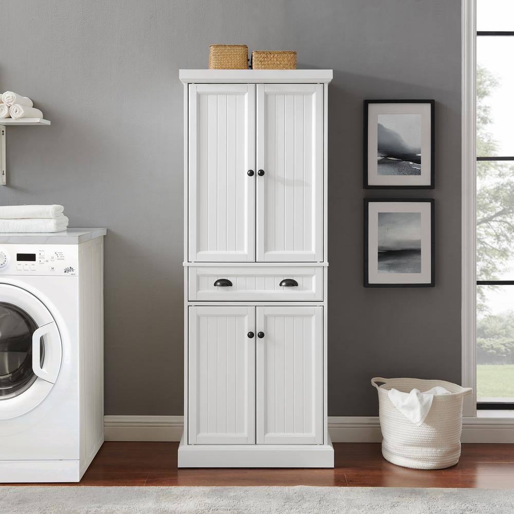 Alt View 9. Crosley Furniture - Shoreline Kitchen Storage Pantry - White.