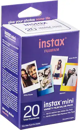 Fujifilm - Instax Mini Variety Film Value Pack 20 Count - Multicolor