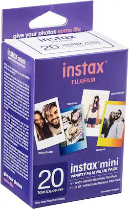 Some life give your photos instax FUJIFILM mini instax PACK FLMVALUE 20 instax VARIETY mini FILM META VALUE ASSTAX PACK instax Cadfion deicas designed Kess orny with aned RUFILM comen exired dry FUJIFILM ptscsr flr. place. Aer emove tomagge beadi hess pack from ao aay fom been inner INSTAX ealy Devetopment drect epcted ul White Border apart surigt from cousic fe Flm punchuare vy paste seconds contains eltber Rainbow mrinutes alkaine, sal film mod punchured ater which amount bins my contacl photo remain pety cantacl i talken. m ou skin, cantaol. immediasy eyes, pet bins S4t mmedaely burns. woah bemgeem 1-104 wsh with a cansl canera prao 1- prevent doctor. with boce Iradted estential rspection posaide Use Linited logging cheded sadd huggasge F 9 b canted ISTAX bogr's waranity hand egd wrnt oriegj