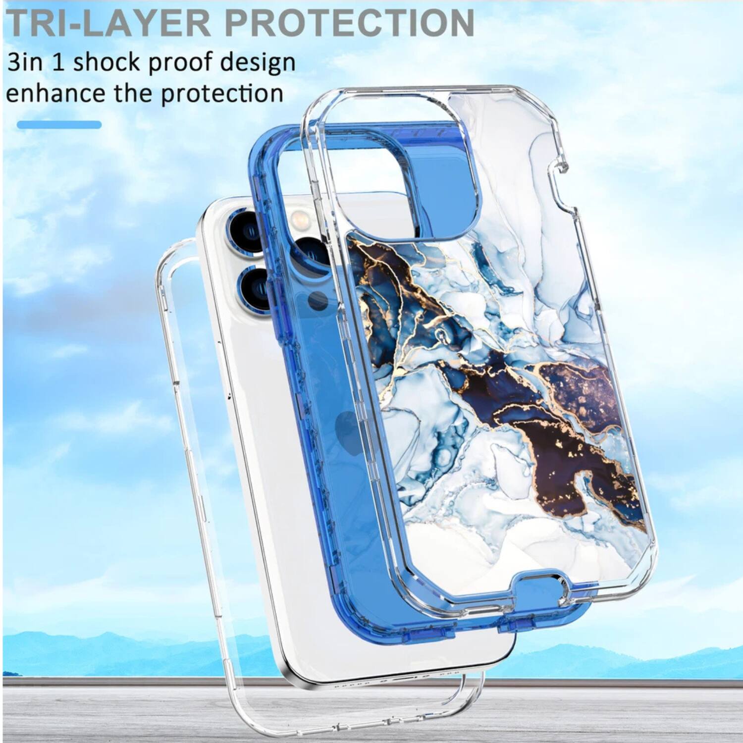 TRI-LAYER PROTECTION  
3in 1 shock proof design  
enhance the protection
