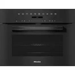 Miele - H7240 BM 24" VitroLine DirectSensor S Speed Oven w/ Convection & Microwave 1.52 cu ft - Obsidian Black