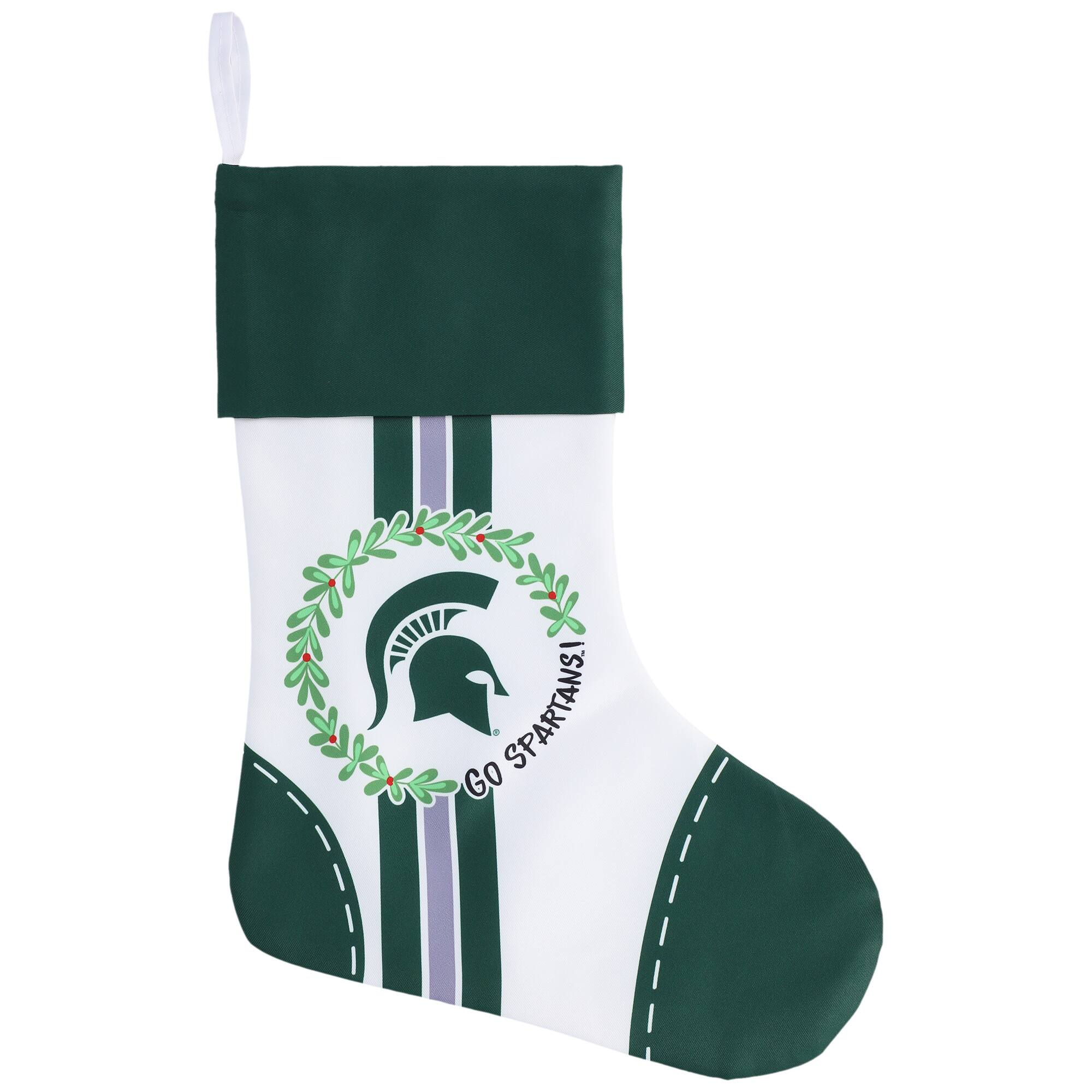 Front. Magnolia Lane - Michigan State Spartans Christmas Stocking - Multicolor.