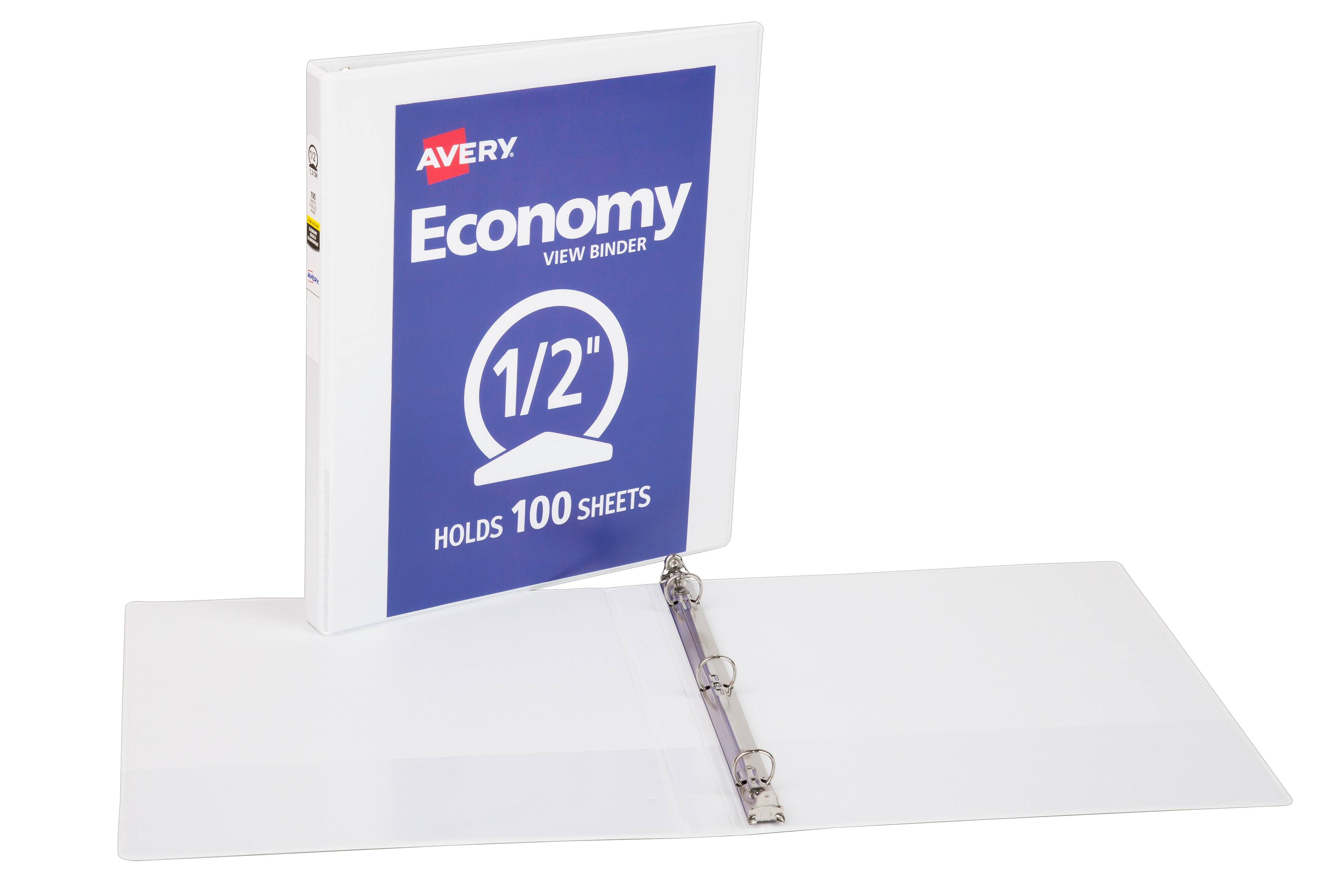AVERY. ECONOMY VIEW BINDER - 1/2" 100 SHEETS HOLDS