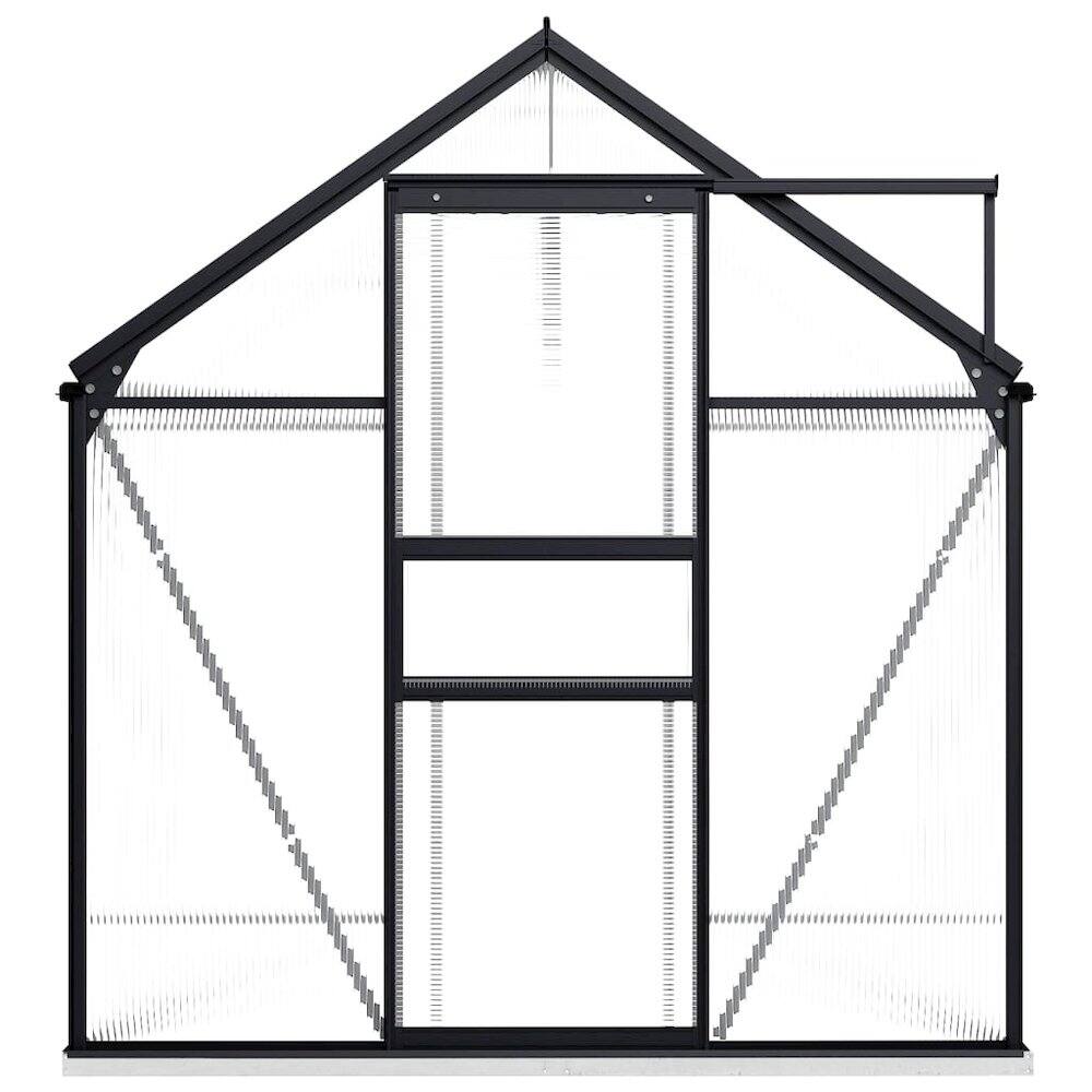 Left. vidaXL - vidaXL Greenhouse Anthracite and transparent Aluminum and polycarbonate - Anthracite.
