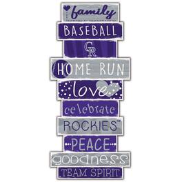 Fan Creations - Colorado Rockies 5'' x 24'' Celebrations Stack Sign - Multicolor