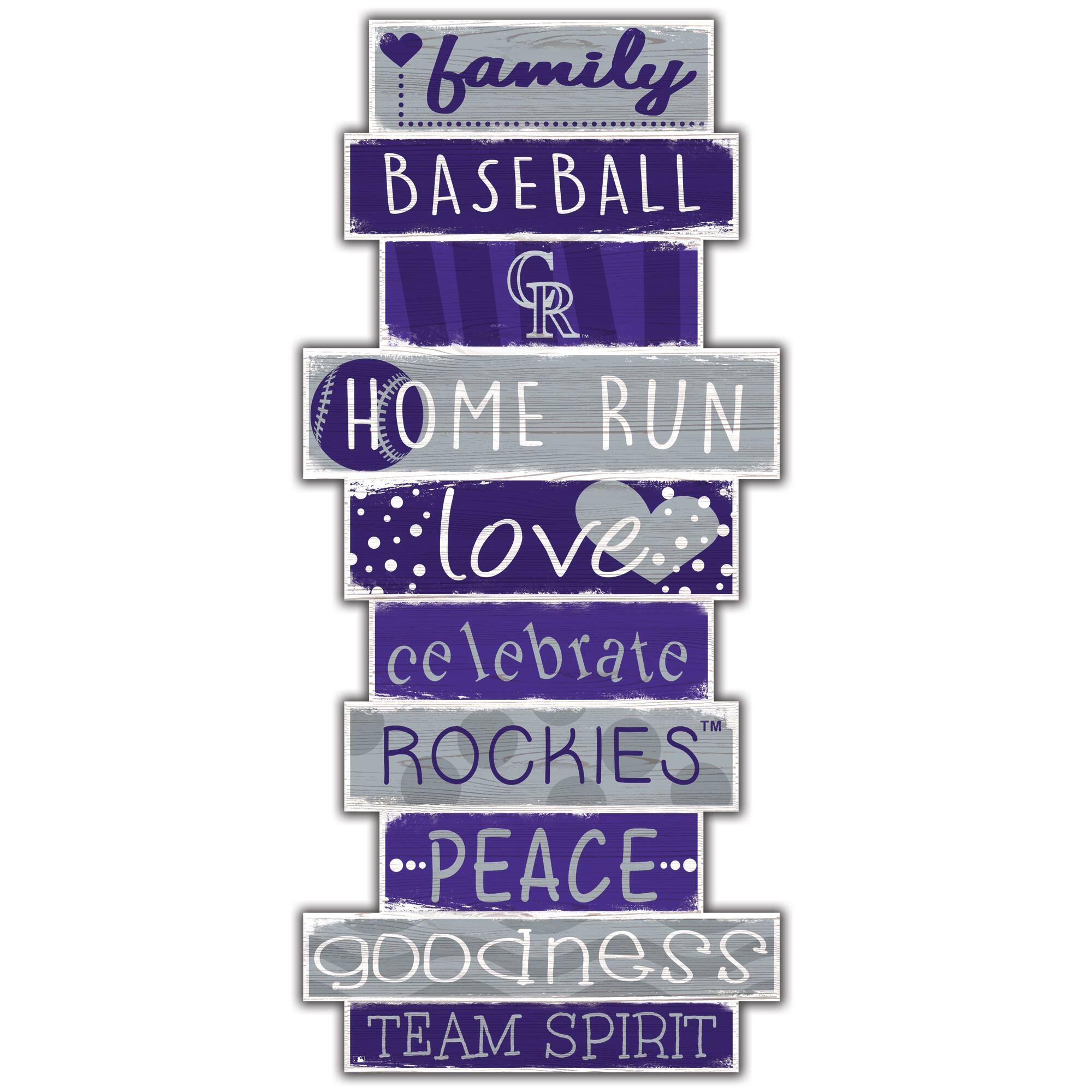 Colorado Rockies 5'' x 24'' Celebrations Stack Sign