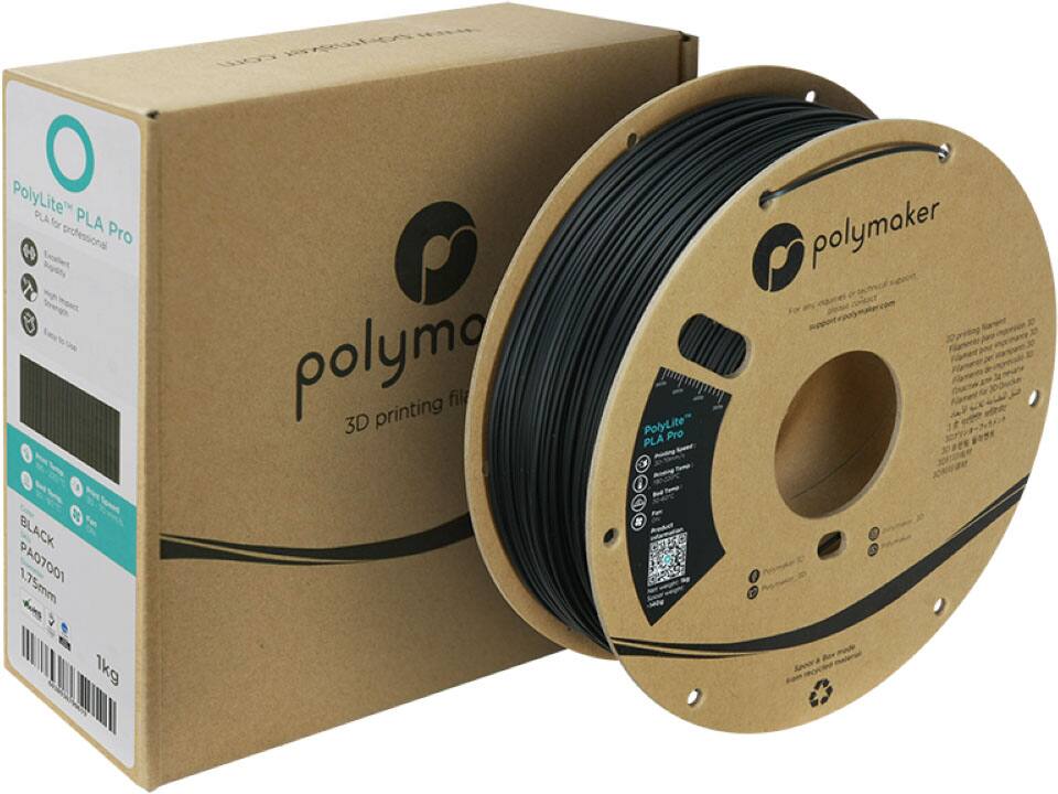 PolyLite PLA 3D printing filament is made by PolyLite and is designed for professional use. The filament is 1.75mm in diameter and comes in a 1kg spool.