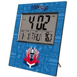 Keyscaper - Tennessee Titans 2024 Illustrated Limited Edition Digital Desk/Wall Clock - Gray
