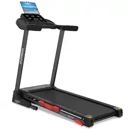HARISON - Folding Treadmill for Home, Intelligent Treadmill with Incline, Running Machine with 300 lbs (HR-T211) - Black