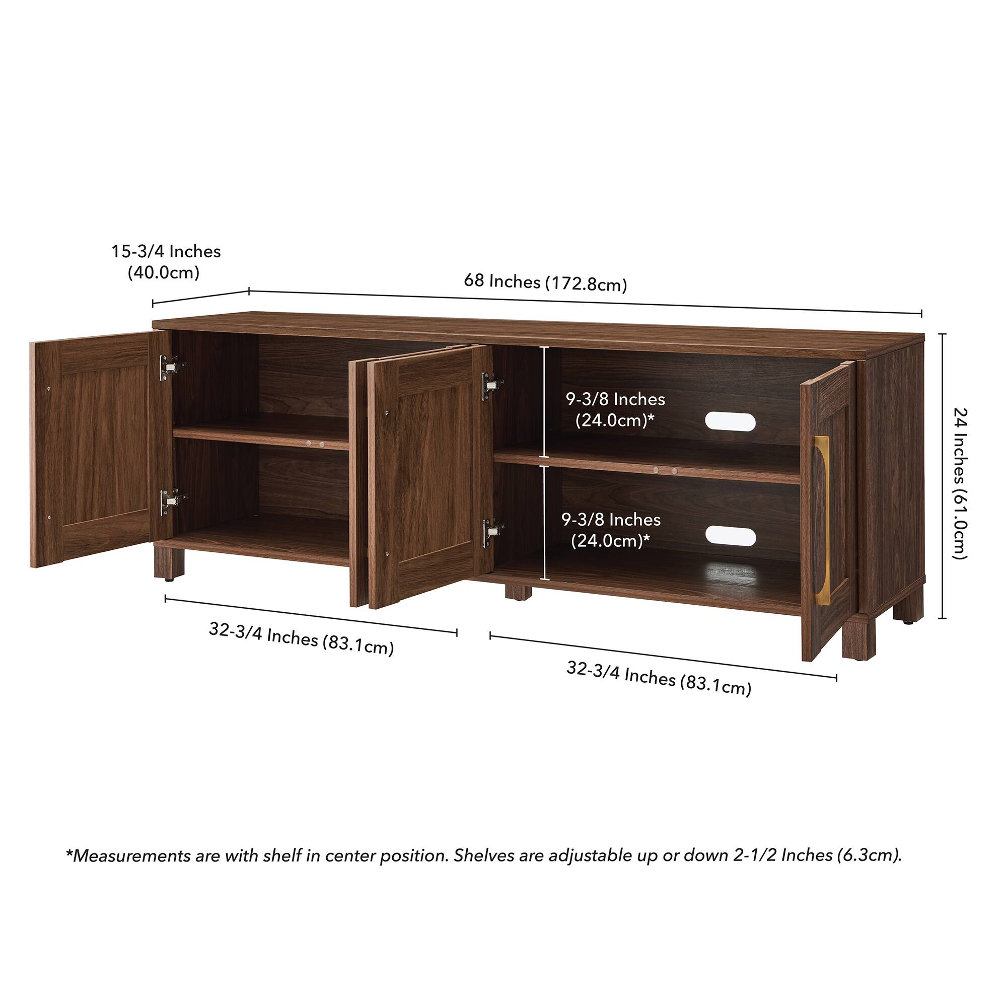 Alt View 21. Hudson&Canal - Chabot TV Stand for Most TVs up to 75" - Walnut.