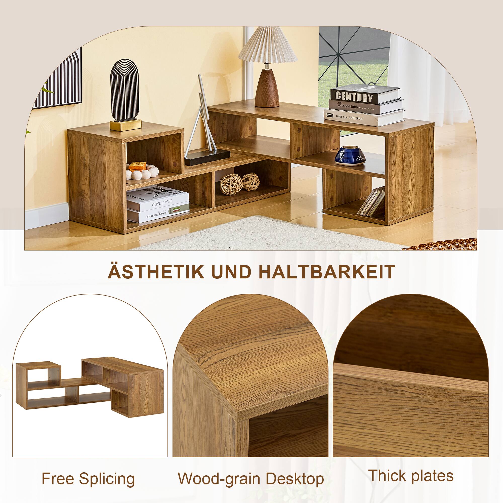 CENTURY Tsiecontenl mTRS DERIRIUNI 120 - - I STHETIK UND HALTBARKEIT Free Splicing Wood-grain Desktop Thick plates