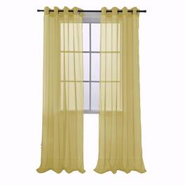 RT Designers Collection - Cara One Sheer Grommet Light Filtering Curtain Panel 54" x 90" - Gold