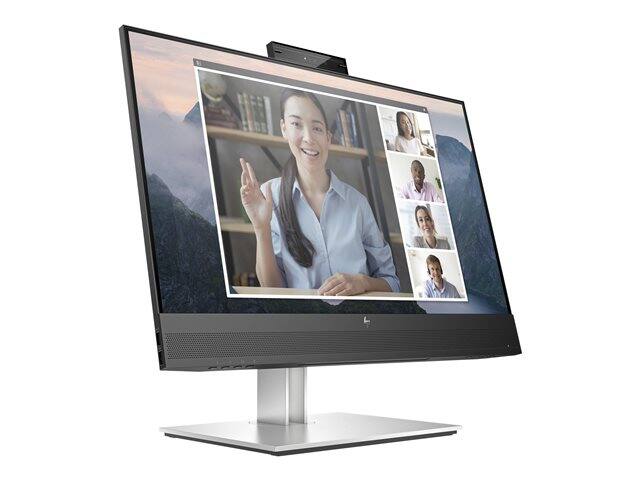 Alt View 2. HP - E24mv G4 23.8" FHD IPS Conferencing Monitor 60 Hz 5ms GtG 16:9 250 nits HDMI, VGA DisplayPort Tilt and Height Adjustment - Silver.
