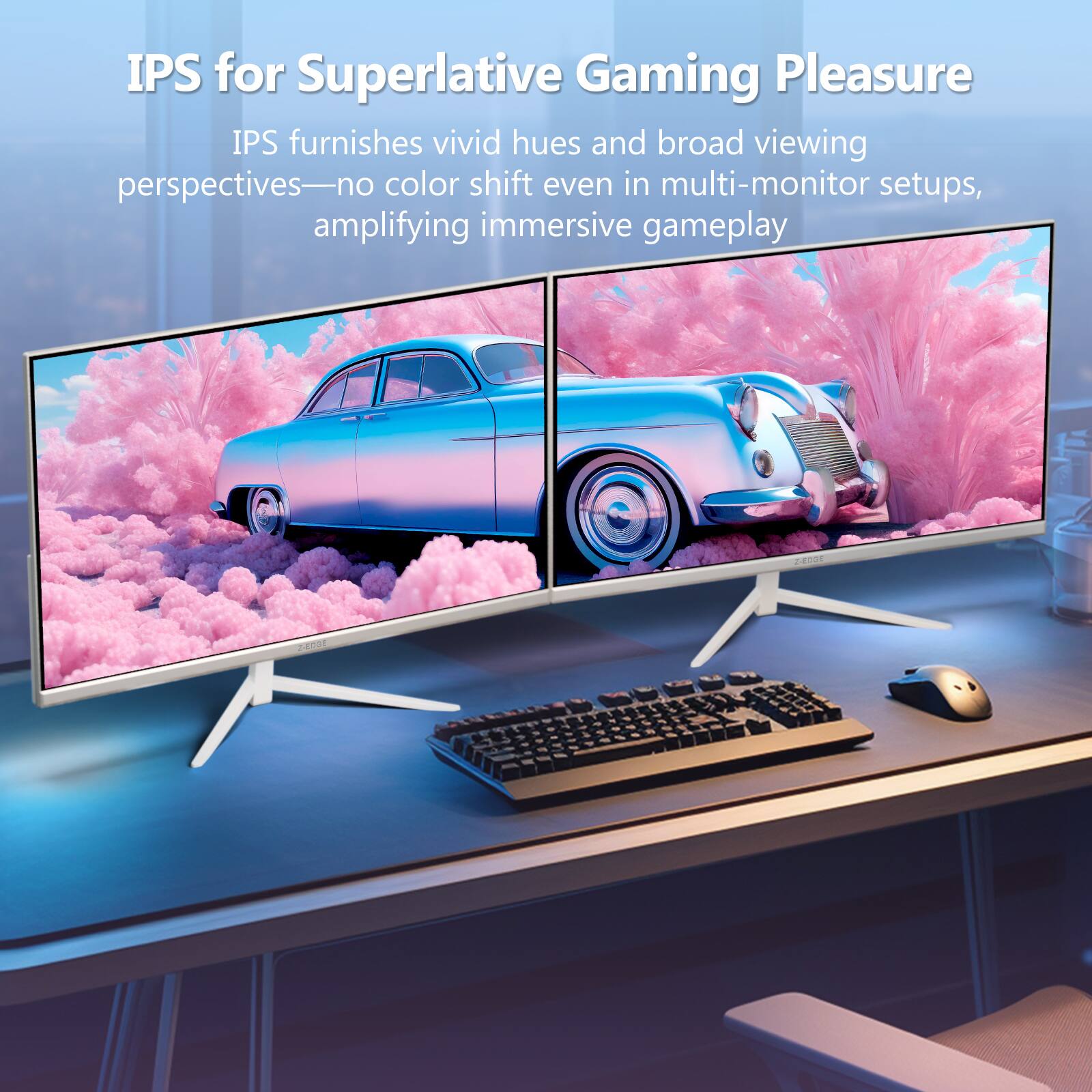IPS for Superlative Gaming Pleasure

IPS furnishes vivid hues and broad viewing perspectives—no color shift even in multi-monitor setups, amplifying immersive gameplay.