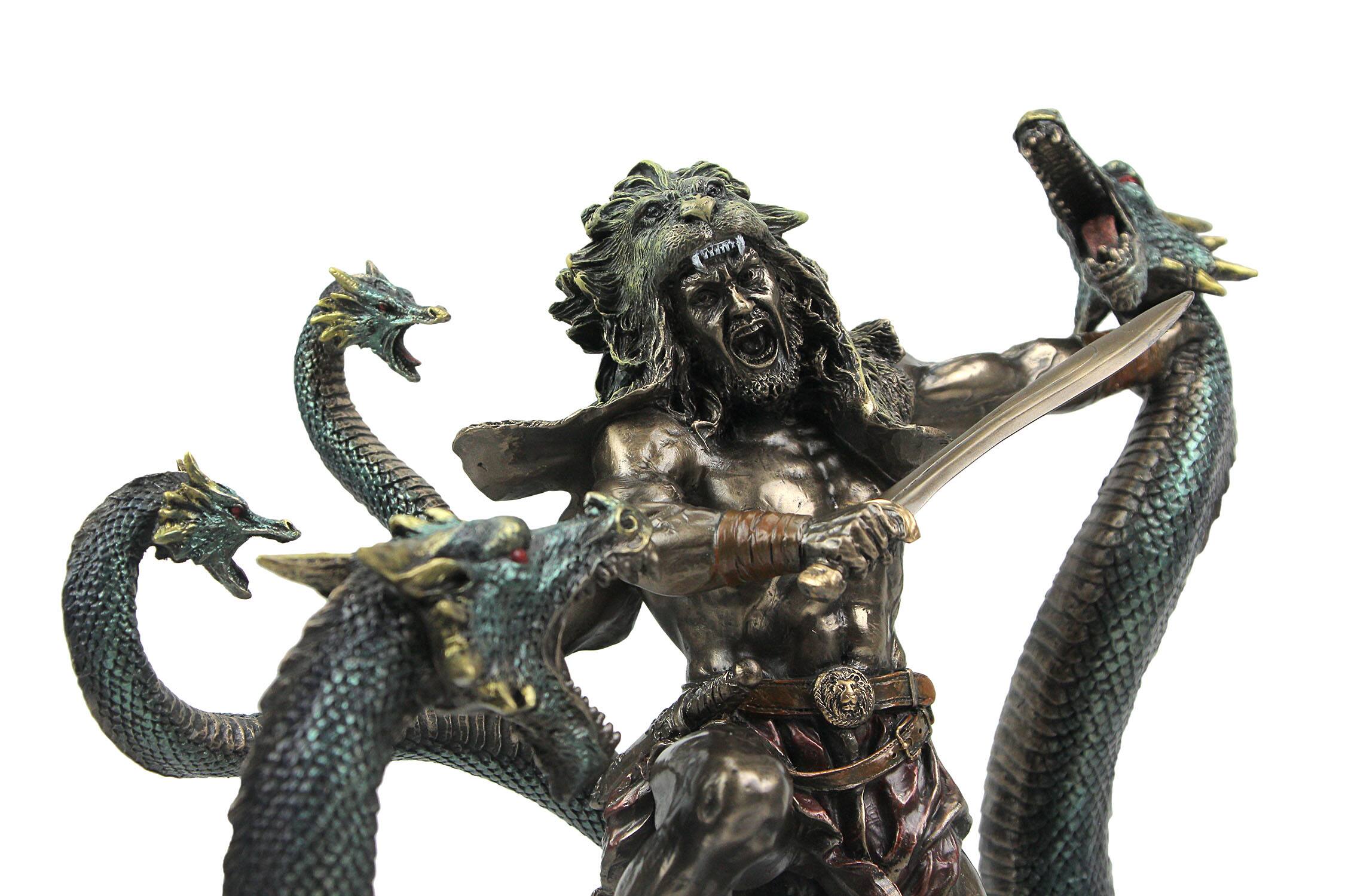 Alt View 4. Veronese Design - Bronze Finished Hercules Battling Hydra Statue Labors of Heracles - Bronze.