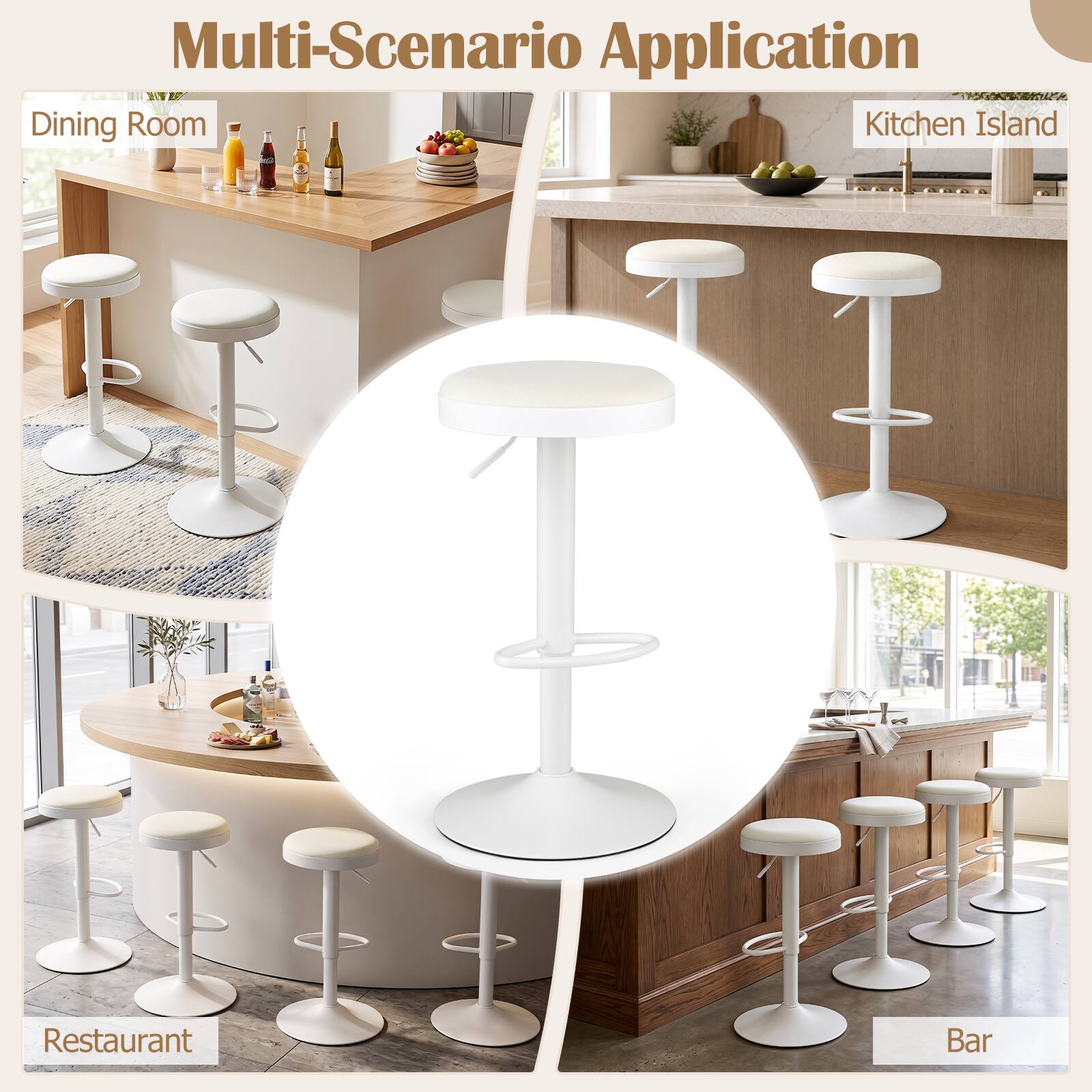 Multi-Scenario Application  
Dining Room  
Kitchen Island  
Restaurant  
Bar