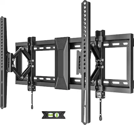 Front. FINEAK - Tilting TV Wall Mount 42-90" with Arm Extension - Black 42-90 inch.