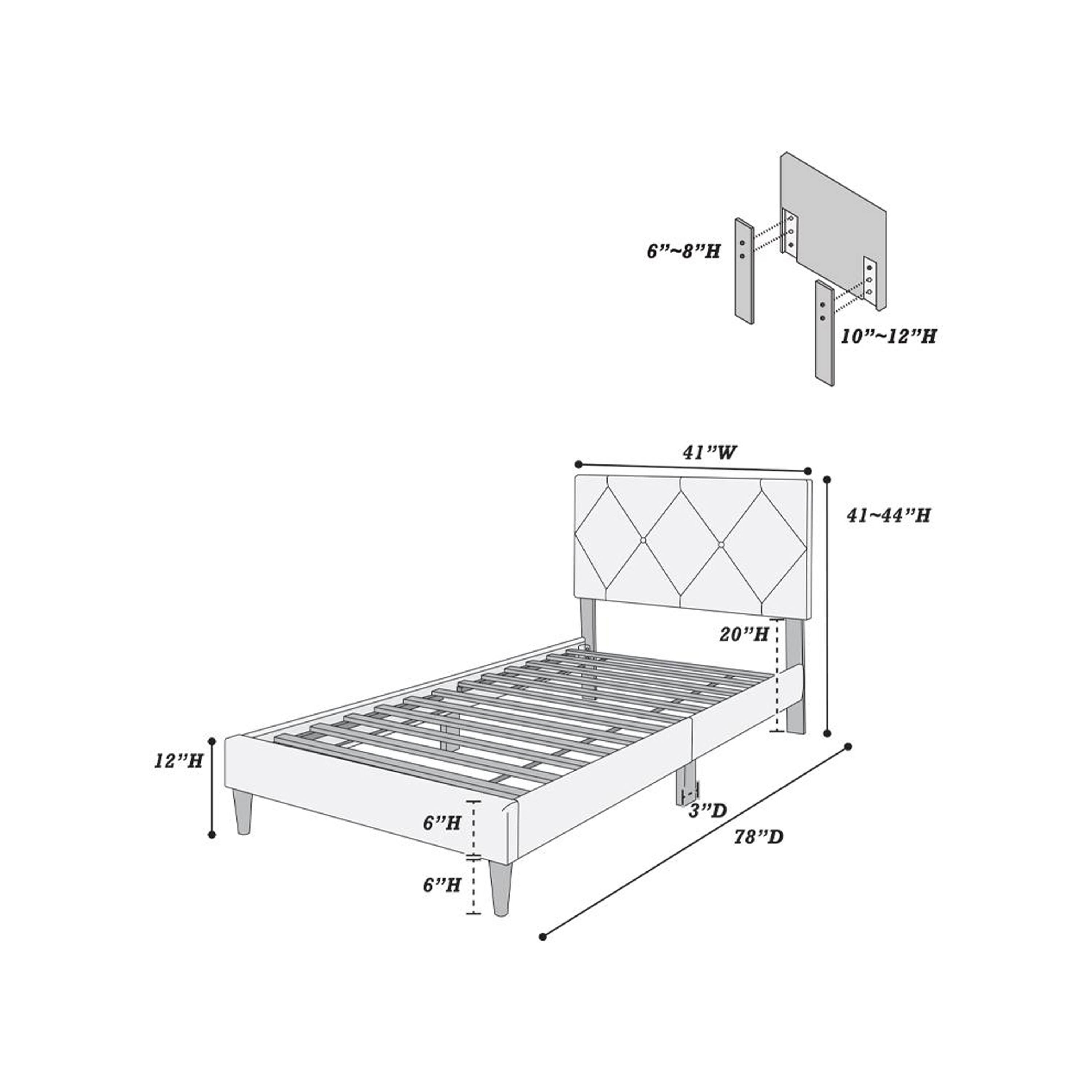 6"~8"H  
10"~12"H  
41"W  
41~44"H  
20"H  
12"H  
6"H  
3"D  
78"D