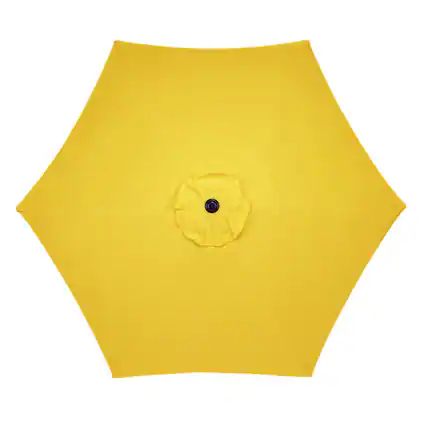 Front. Living Accents - Living Accents 9 ft. Tiltable Yellow Market Umbrella.