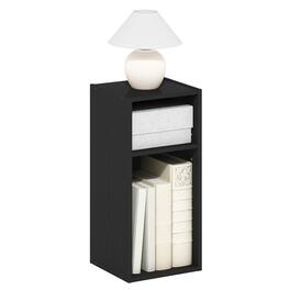 Furinno - FULDA Book Shelf, 2-Tier Narrow Storage Cabinet, Bookcase with 10-In Width Storage Shelf, 9.3 x 9.8 x 21.2 - Blackwood