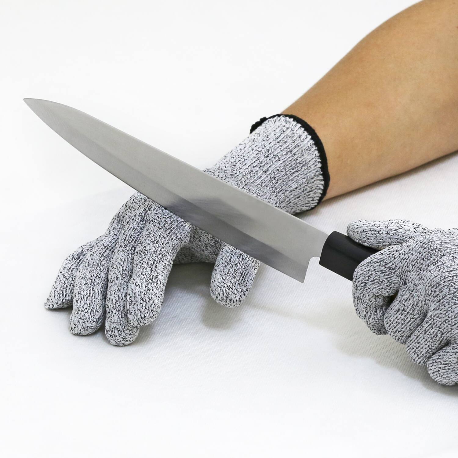 Alt View 2. Furinno - DaPur Cut Resistant High Performance Level 5 Protection Gloves, Food Grade, Medium - Grey.