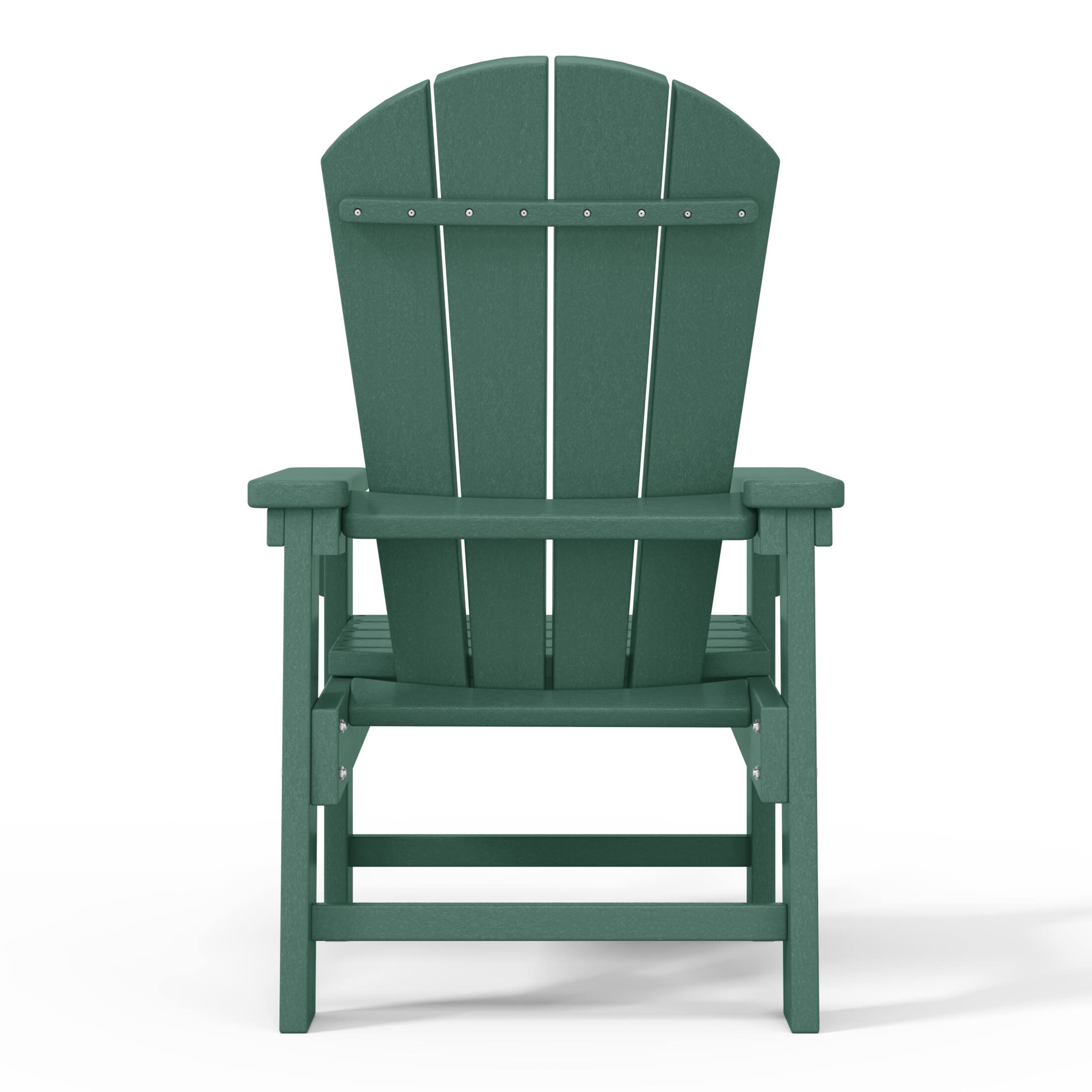 Alt View 4. WestinTrends - WestinTrends Malibu Kids Outdoor Adirondack Plastic Patio Chair (Set of 2) - Dark Green.