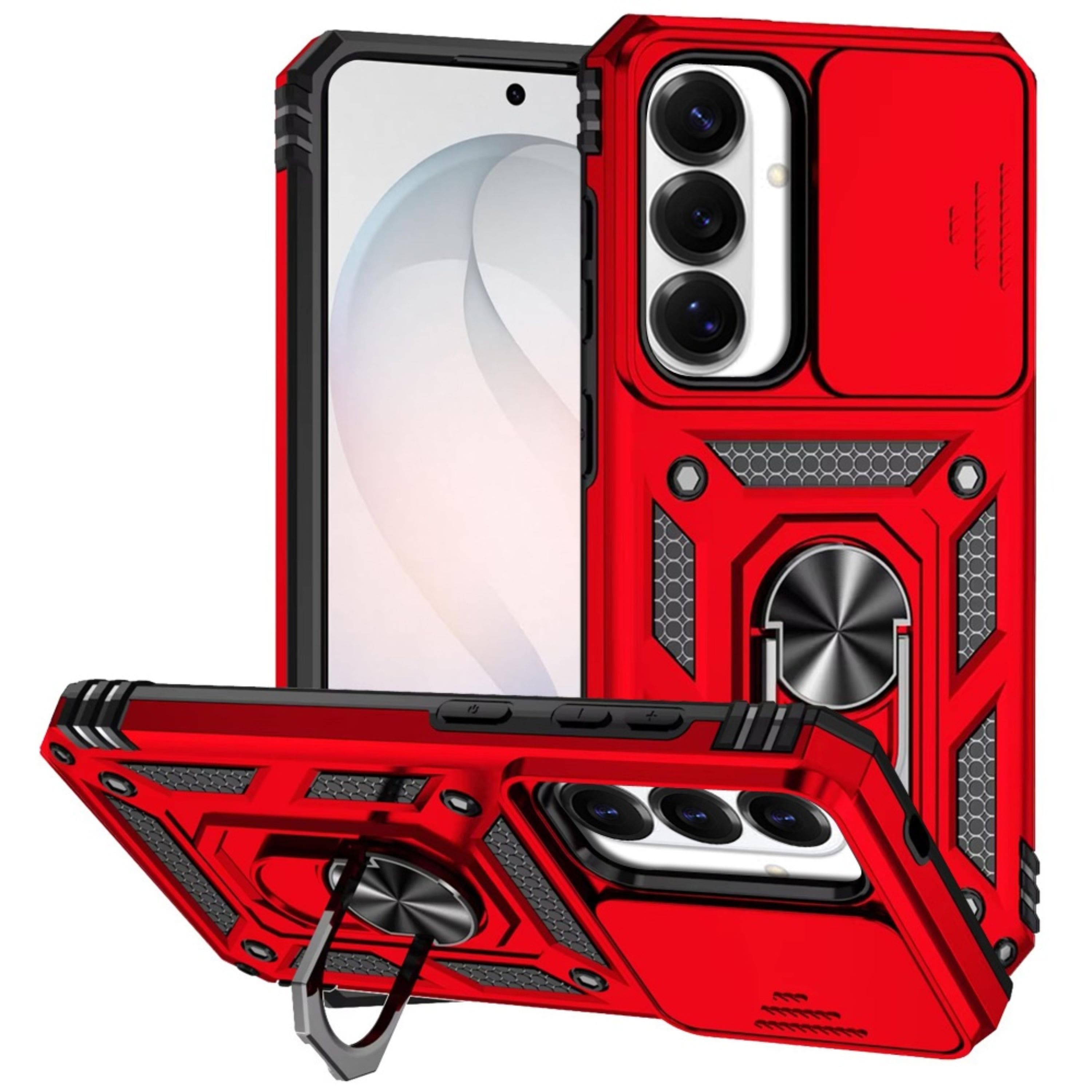 Kitcheniva - Shockproof Cover Ringstand Lens Cover Plus Tempered Glass For Samsung S26 FE - Red price history on PriceWatchPro