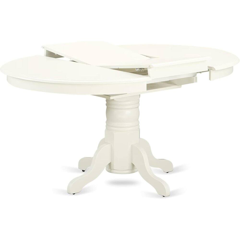 Back. FurniFact - White 5 Pc Kitchen Table Chairs Set of 4 - Brown.
