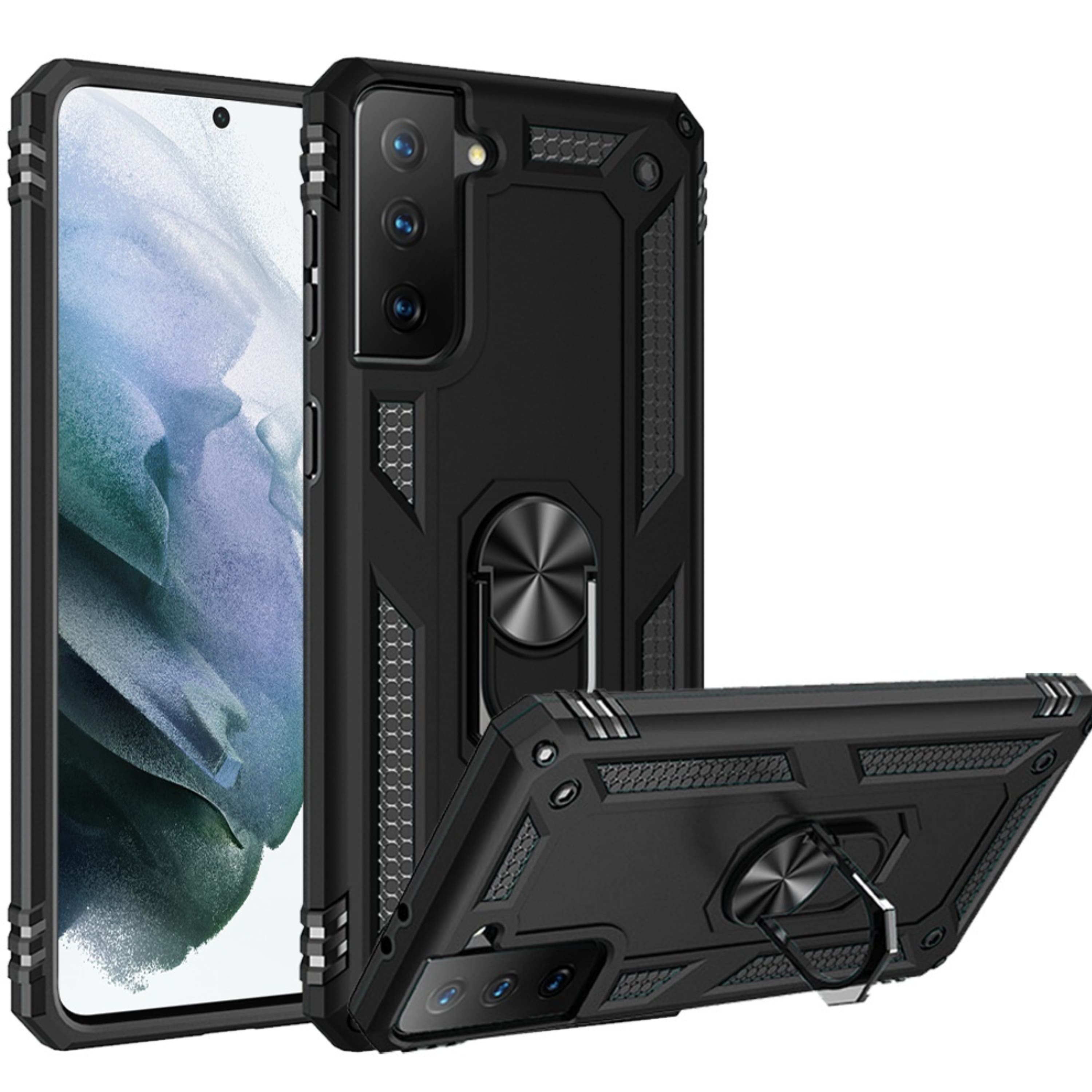 Kitcheniva - Magnetic Ring Kickstand Hybrid Sturdy Case Cover For Samsung Galaxy S22 Ultra - Black price history on PriceWatchPro