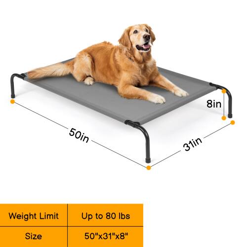 8in 50in 31in  
Weight Limit: Up to 80 lbs  
Size: 50"x31"x8"
