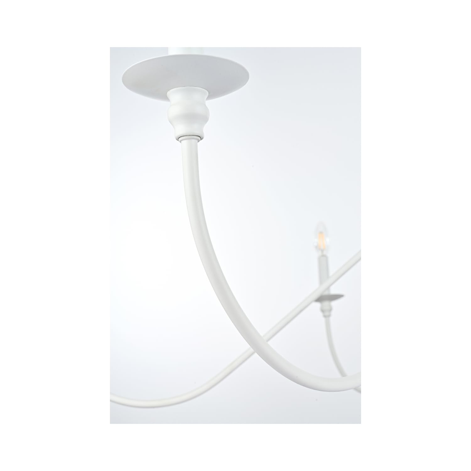 Alt View 2. Living District - Rohan 60 inch chandelier in White - White.