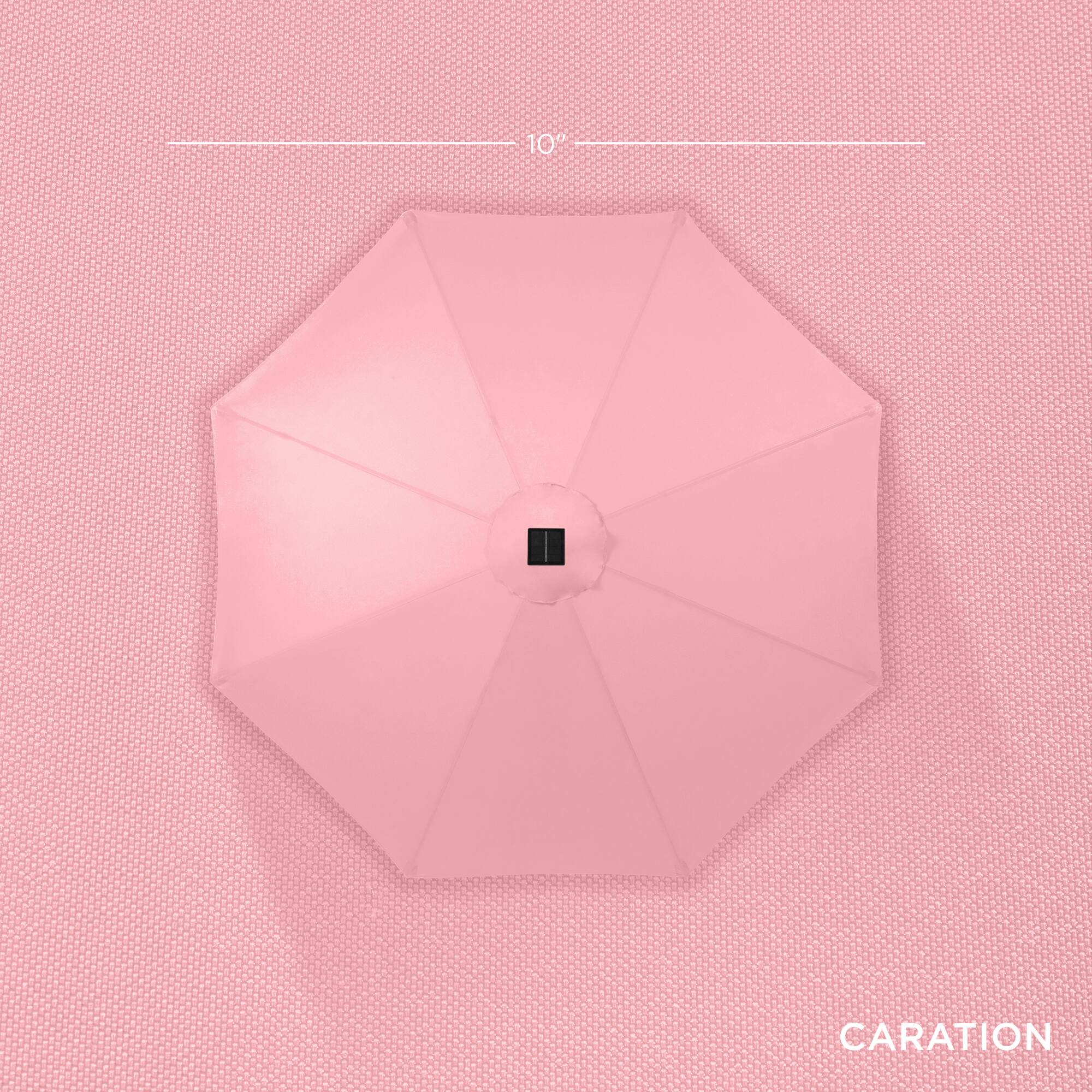 Alt View 3. Best Choice Products - Best Choice Products 10ft Solar LED Lighted Patio Umbrella w/ Tilt Adjustment, UV-Resistant Fabric - Carnation - Carnation.