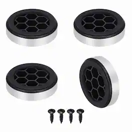 Unique Bargains - 4pcs Speaker Isolation Feet, 57x13mm Plastic Foam Shock Absorption Pad Anti Vibration for Amplifier HiFi - Silver