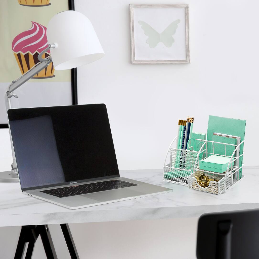 Angle. Sorbus - Sorbus all-in-one Stylish Desk Organizer for Home and Office - White.