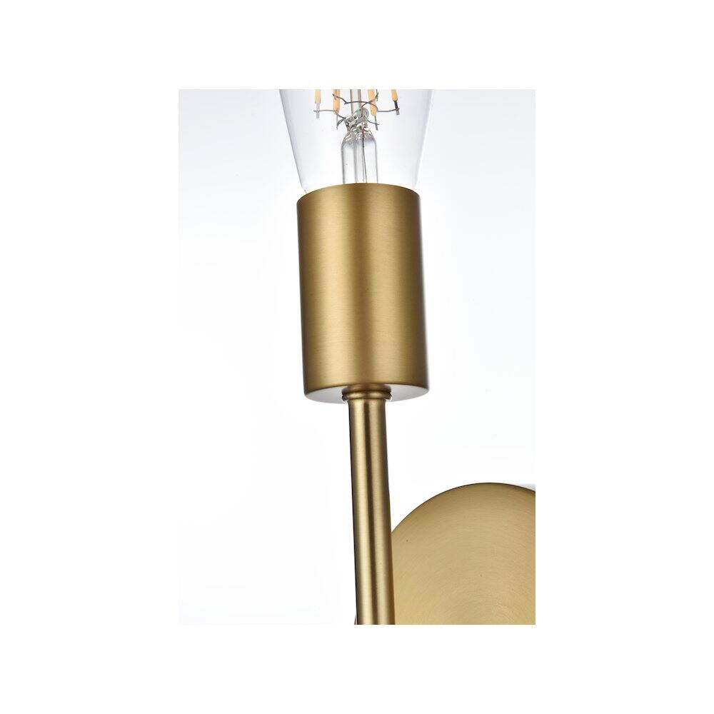 Alt View 1. Living District - Keely 4.5 Inch Wall Sconce in Satin Gold - Satin Gold.